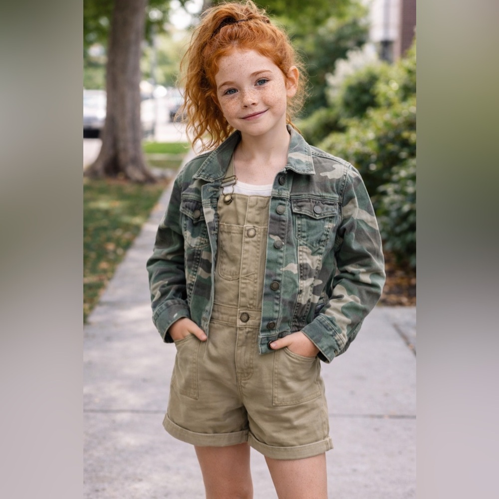 New Look Green Camouflage Jean Jacket